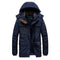KTM-743187 Winter Cotton Clothing Mens Thick Plus Size Jacket Outdoor Mountaineering Cotton Jacket Detachable Hat Cotton Jacket Men's Coats
