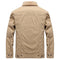 KTM-744275 Winter Cotton Clothing Men's Velvet Thickening Flip Collar Warm Jacket Loose Plus Size Cotton Jacket Men's Coats
