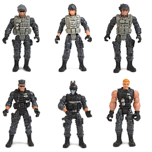 KTM-750227 Moveable Military Action Figure Set with Accessories