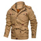 KTM-757267 Mens Winter Iacket Coat Quilted Jacket With Turtleneck Slim Fit and Warm Insulation Plush Standing Collar Men's Coats