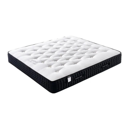 KTM-782035 Luxury Black Ponytail Mattress Set – Hard Foam & Pocket Spring Mattress for Single Bed Sleeping