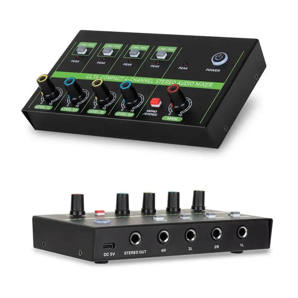 KTM-794515 4-Channel Noise Cancelling Microphone Mixer with Stereo and Mono Output