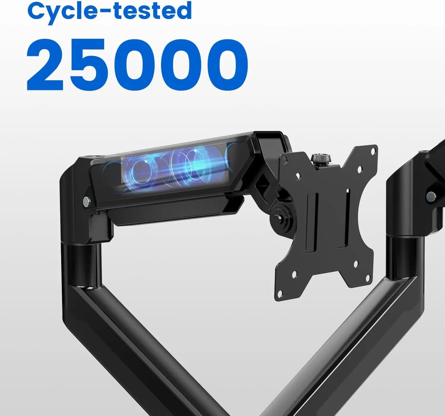 KTM-804883 Adjustable Gas Spring Monitor Arm for 10-22kg Displays, VESA Mount Compatible for Screens Up to 32 Inches