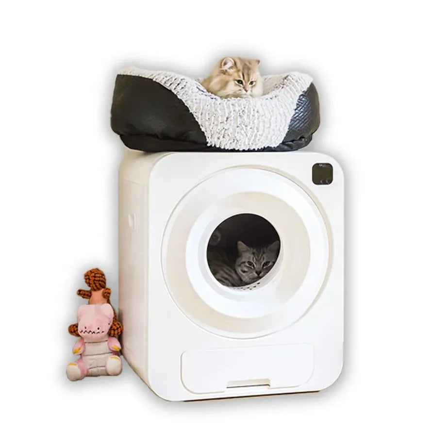 KTM-816723 Smart Automatic Cat Litter Box with WiFi App Control and Self-Cleaning Feature