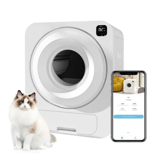 KTM-816723 Smart Automatic Cat Litter Box with WiFi App Control and Self-Cleaning Feature