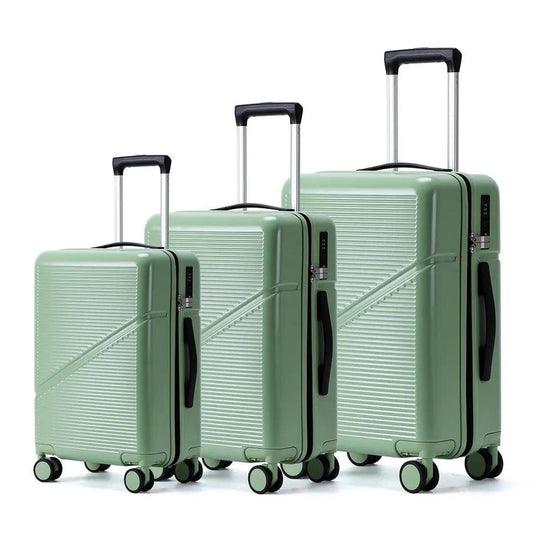 KTM-817107 Three-Piece Hard Luggage Trolley Set with Durable Polycarbonate Material