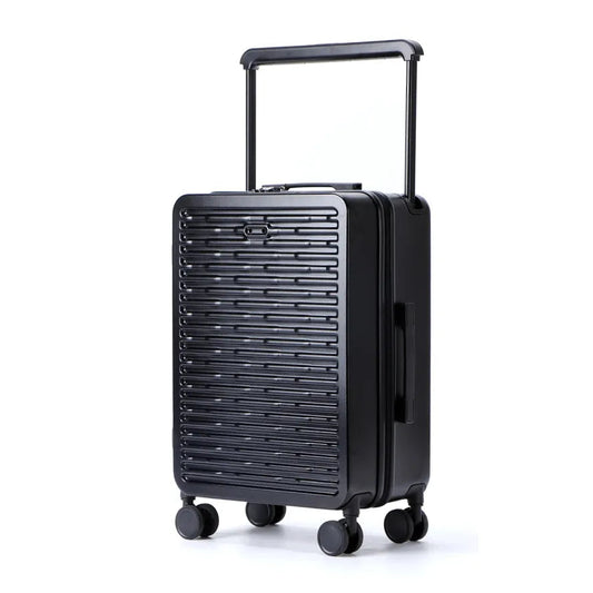 KTM-830419 Custom Logo Wide Aluminium Trolley Handle PC Travel Luggage Suitcase Set
