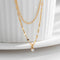 KTM-868307 2024 Hot Sale Wholesale Stainless Steel Chain Lip Chain With CZ Zircon Diamond Dangling O Ring Linked Chain Necklace Women Hot