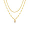 KTM-868307 2024 Hot Sale Wholesale Stainless Steel Chain Lip Chain With CZ Zircon Diamond Dangling O Ring Linked Chain Necklace Women Hot