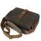 KTM-874387 Waterproof Canvas DSLR Shoulder Bag with Cowhide Leather Accents
