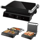 KTM-882963 Digital Glass Surface Smokeless Indoor Panini Grill - 180 Degrees Opening Contact Toaster