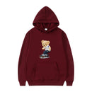 KTM-893459 Customized Men's Bear Sweatshirt Autumn and Winter Hooded Fashion Pullover Sweatshirt Sports Casual Printed Peplum Jacket