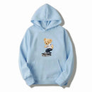 KTM-893459 Customized Men's Bear Sweatshirt Autumn and Winter Hooded Fashion Pullover Sweatshirt Sports Casual Printed Peplum Jacket