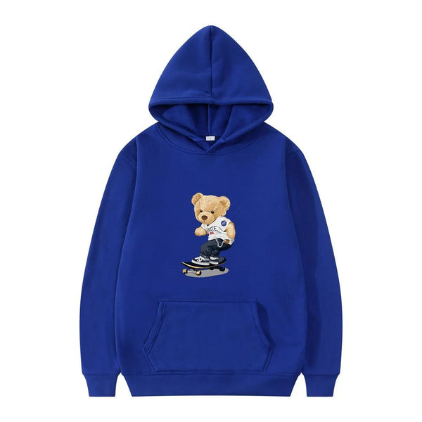 KTM-893459 Customized Men's Bear Sweatshirt Autumn and Winter Hooded Fashion Pullover Sweatshirt Sports Casual Printed Peplum Jacket