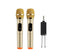 KTM-903443 Dual Channel Wireless Microphone System for One-to-Two Audio Transmission