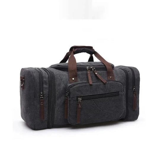 KTM-904019 Stylish Large Capacity Canvas Travel Tote Bag - Waterproof Luggage Duffel Bag
