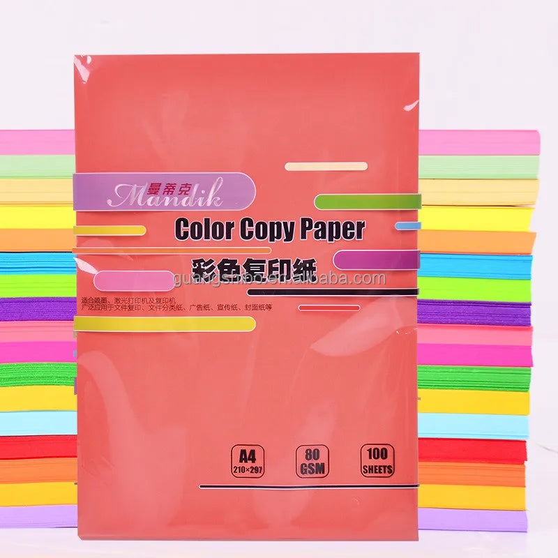 KTM-910803 A4 80gsm Uncoated Color Copy Paper for Inkjet & Laser Printing - 20 Colour Options