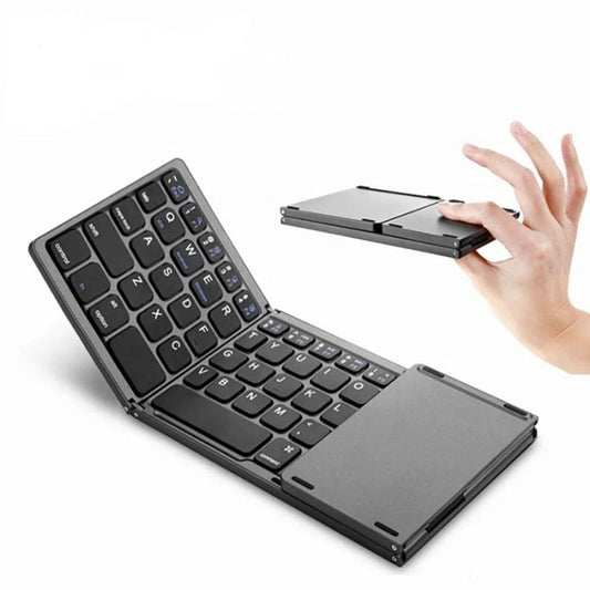 KTM-915283 Portable Mini Foldable Wireless Keyboard with Touchpad for Windows, Android, iOS Devices