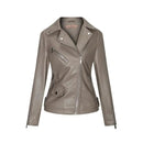 KTM-919123 Women's Fall/Winter European American Temperament Jacket PU Leather With Zipper Women's Clothing Jacket Custom