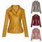 KTM-919123 Women's Fall/Winter European American Temperament Jacket PU Leather With Zipper Women's Clothing Jacket Custom