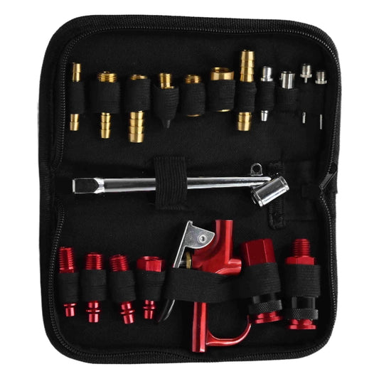 KTM-922515 19-Piece Air Tool and Accessories Kit with Impact Wrench and Storage Case