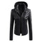 KTM-930707 Hooded Jackets Custom Detachable PU Coats Leather Jackets Clothing Brand Jacket