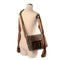 KTM-931091 Genuine Leather and Waxed Canvas Crossbody Bag for Travel and Photography