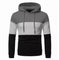 KTM-942931 Men's Custom Sweatshirt Autumn and Winter 3 Color Splicing Pullover Hooded Casual Sweatshirt Set