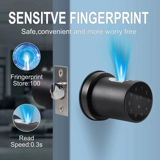 KTM-945811 Smart Keyless Electronic Door Lock with Fingerprint and Password Functionality