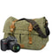 KTM-954259 Waxed Canvas DSLR Camera Sling Bag - Vintage Unisex Messenger Backpack