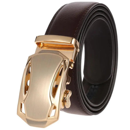 KTM-966355 Men's Genuine Leather Cowboy Belt - Model LY55-8888-1