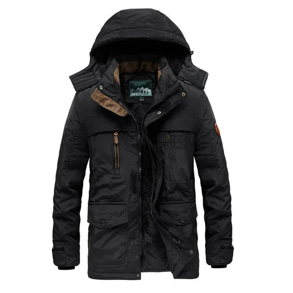 KTM-980179 New Men's Style Winter Medium Length Hooded Jacket Large Size Thickening Outdoor Winter Coat Men's Coats