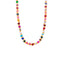KTM-981139 Gold Plated Coffee Bean Chain Natural Stone Green Red Agate Beads Chokers Necklace Jewelry for Women
