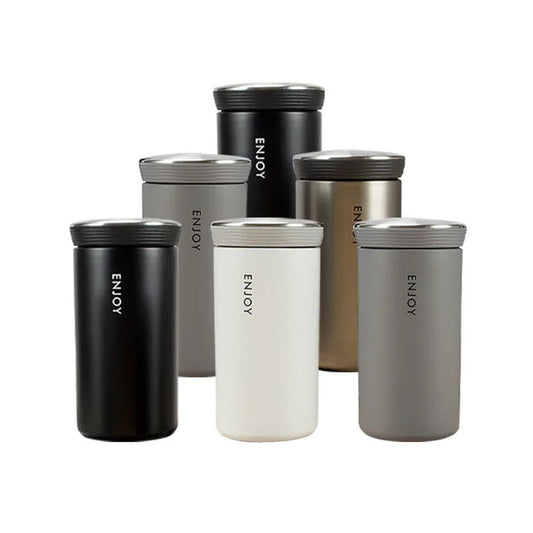 KTM-982227 Stainless Steel Double Wall Vacuum Insulated Travel Mug with Handle, 350ml