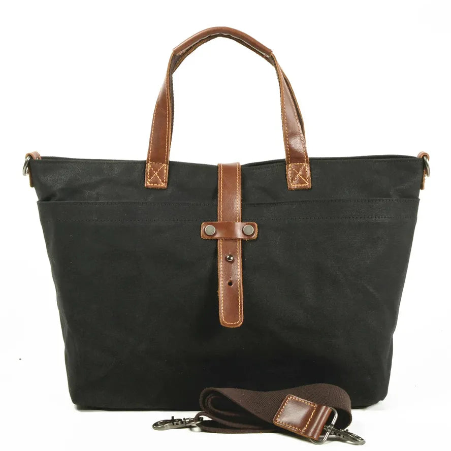 KTM-994451 Ladies Waxed Canvas Tote Shoulder Bag