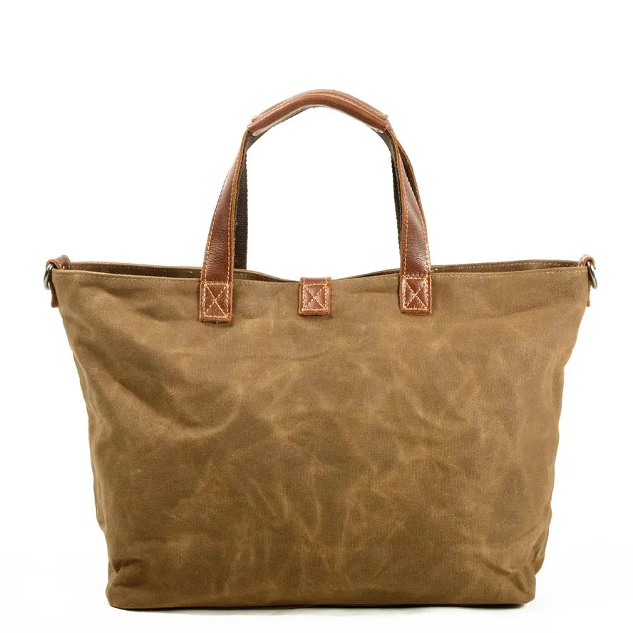 KTM-994451 Ladies Waxed Canvas Tote Shoulder Bag