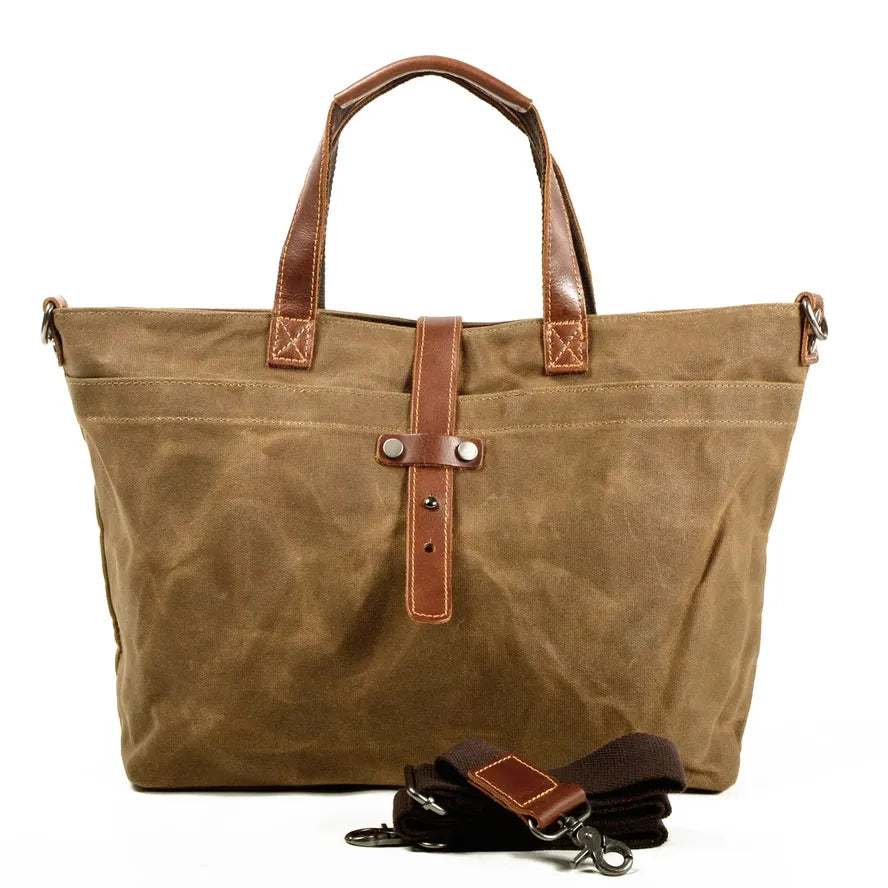 KTM-994451 Ladies Waxed Canvas Tote Shoulder Bag