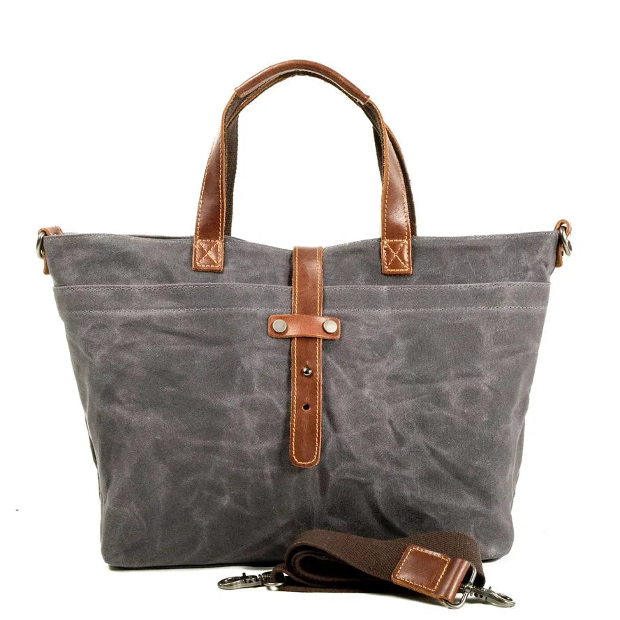 KTM-994451 Ladies Waxed Canvas Tote Shoulder Bag